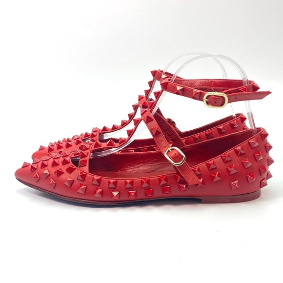 Valentino Garavani Shoes - 🌷❤️‍🔥FINAL SALE 🔥 NO OFFERS🌷💥Valentino Garavani Rockstud Red Flats 37